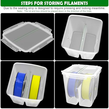 Filament Storage Box - Airtight Filament Storage Container 6.0L 3 Pack - size: 3p-big