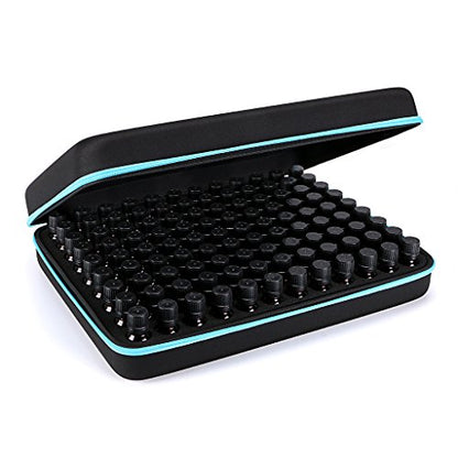 Hipiwe 108 EVA Essential Oils Carrying Case Holds 5ml, 10ml, 15ml Bottles - color: Blue