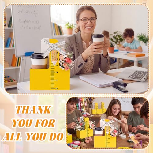Reallnaive 12 Set Back to School Gifts 2 Cup Drink Carrier,Ruler - style: Ruler
