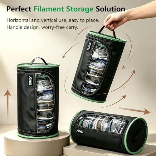 SKOUPHY 3D Printer Filament Storage Handbag-3PCS, Comes with Vacuum Bag Set, 18 roll Capacity - size: Handbag-3P