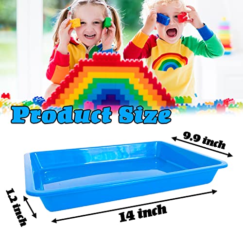 10 Pack Activity Plastic Art Trays,14 * 10 Inch Art Trays for Arts and Crafts,Multicolor Plastic Art Trays for DIY Projects,Beads,Painting,Jewelry - size: 14 x 10 x 1.2 inch
