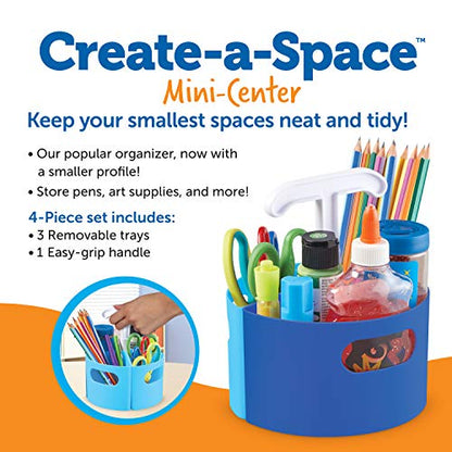 Learning Resources Create-a-Space Storage Mini Center, Blue - style: Blue