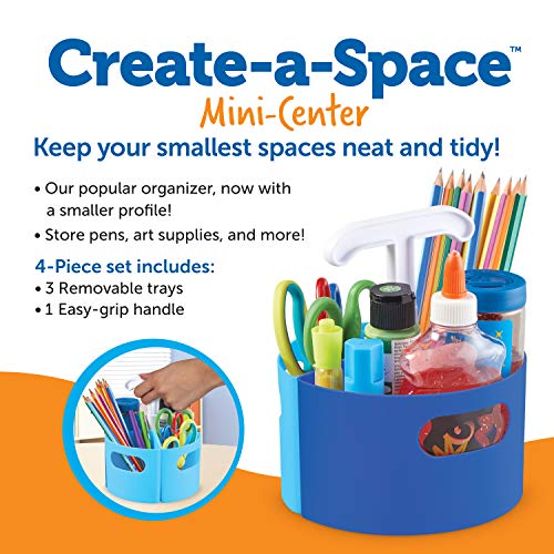 Learning Resources Create-a-Space Storage Mini Center, Blue - style: Blue