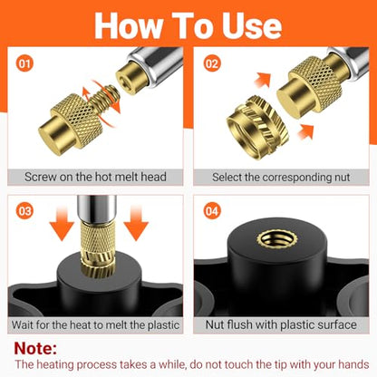 Preciva Heat Set Inserts, Brass Threaded Inserts Set for 3D Printer, M2-M8