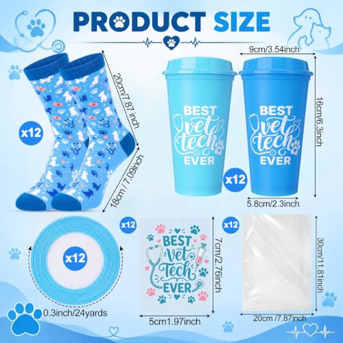 Cutecrop 52 Pcs Pharmacist Week Gift Set with Vet Socks and 16 oz Cups - style: Pharmacists