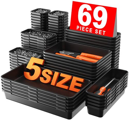 A-LuGei 【𝗠𝗶𝗹𝗶𝘁𝗮𝗿𝘆 Grade】 Tool Box Organizer Garage Organization - size: 69pcs-5 Size