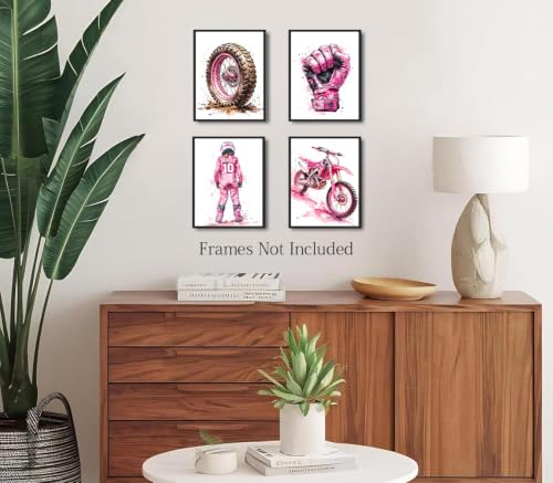 Motocross Wall Art Prints,Bedroom Decoration Dirt Bike Poster,8”X10” - color: Motocross Wall Art Prints