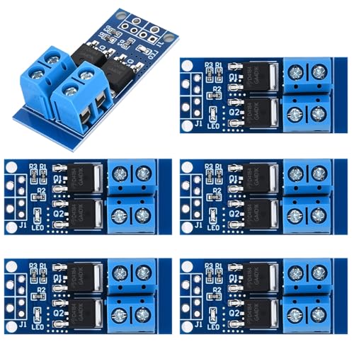 6PCS Dual High-Power MOSFET Trigger Switch Drive Module 0-20KHz PWM Adjustment Electronic Switch Control Board Motor Speed Controller Lamp Brightness Control, DC 5V-36V 400W, 15A (Max 30A) - style: 6PCS