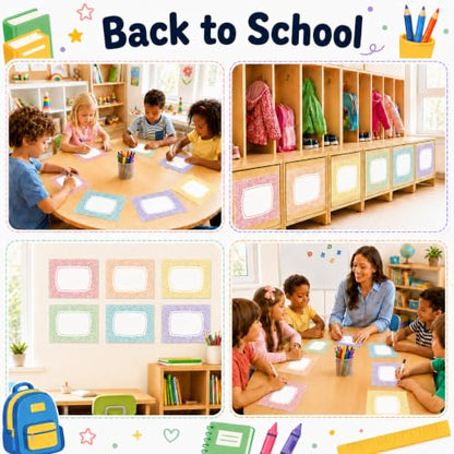 Cinrobiye 24 Pcs Dry Erase Stickers for Classroom Tables, Reusable Writable Decals with 2 Scrapers, Waterproof Dry Erase Spots for Desks, Whiteboards, Walls, Teacher Classroom School Supplies - color: Composition