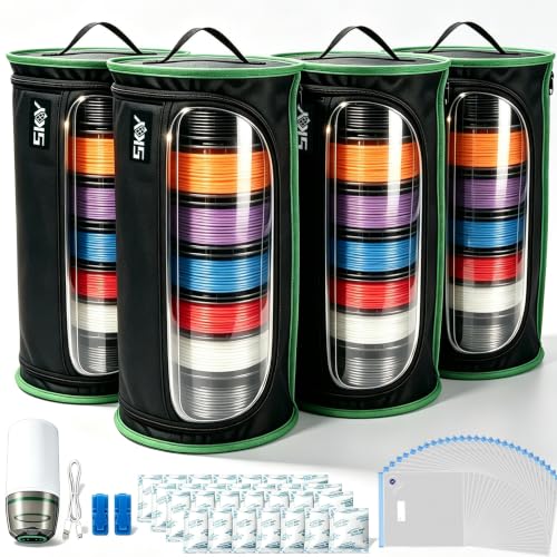 3D Printer Filament Storage Box with 28 Pcs Vacuum Storage Bags Kit-4 Pack - size: Handbag-4P