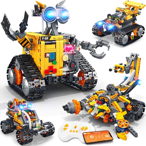 STEM Robotics Kit for Kids 8-12, App & Remote Control Robot Building Kit
