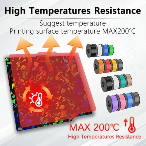Skynet+Flake Holographic CC Plate for ELEGOO Centauri Carbon Build Plate 260x271mm(Daul-Sided), Heatbed Flexible Spring Steel Sheet, High Temperature Resistance, Strong Adhesion & Easy Model Removal - style: Centauri Carbon Holographic Plate(H11H)