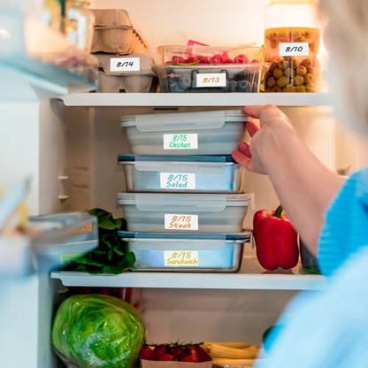 MaxGear 1000 Removable Freezer Labels 1x2 Inch