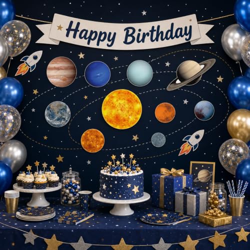 60 Pcs Solar System Planet Cutouts for Classroom, STEM Science Decor