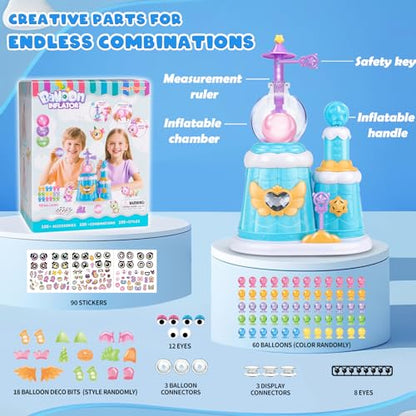 Amy&Benton 195pcs Princess DIY Sticky Balloons with Pump Kids Craft Kits - color: Princess Blue