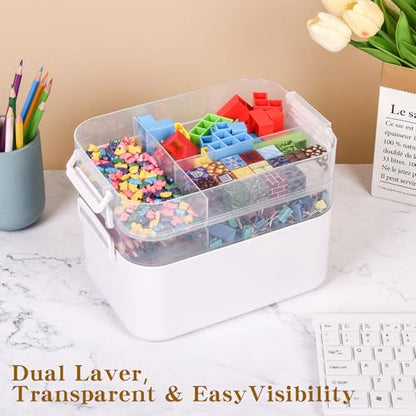 Medium 3-Tier Art Supply Storage Organizer with Removable Trays - color: Three-Layer