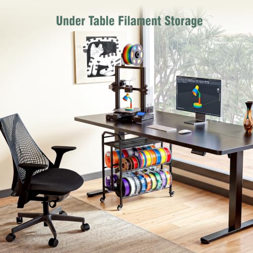 3D Printer Filament Storage Rack Filament Spool Holder with Wheels