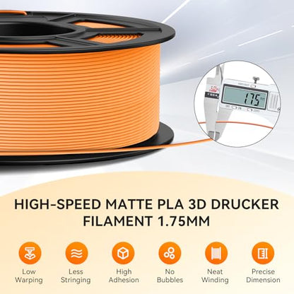 TECBEARS Black PLA Classic Filament Rapid 50-600mm/s Printing - color: 1kg Black