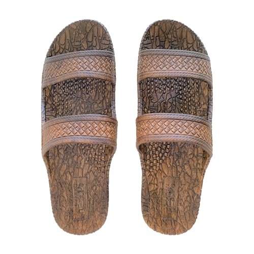 J-Slips Kids Sandals - Comfortable Boys and Girls Jesus Jandals for Beach and Summer - Waterproof Hawaiian Slides in 12 Colors, Sandalias - color: Coconut, size: 12-13 Little Kid