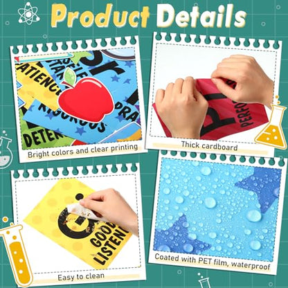 Pasimy 64 Pcs Science Bulletin Board Science Lab Cutout, Colorful