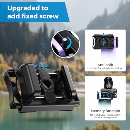 APEXEL 360° Universal Digiscoping Phone Adapter with Bluetooth Remote