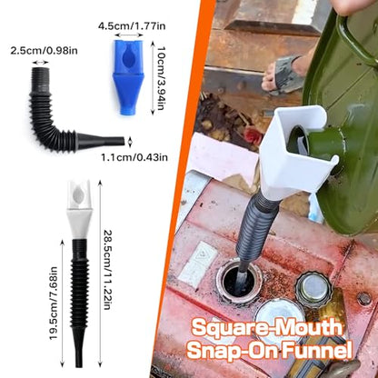 10Pcs Funnels for Automotive Use, Wide Mouth Plastic Oil Funnel Set