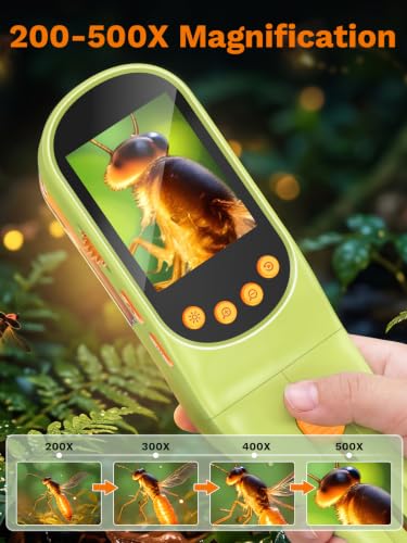 Bug Catcher for Kids with Microscope, Bug Catching Kit-Lemon Green - color: Lemon green