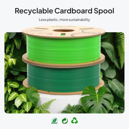 ELEGOO PLA 3D Printer Filament 1.75mm 4KG White/Brown/Neon Green/Purple - color: White/Brown/Neon Green/Purple, size: 4kg