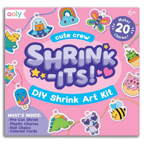 Ooly DIY Shrink Art Charms Kit, 28 Pc – Cute Crew - color: Cute Crew Charms