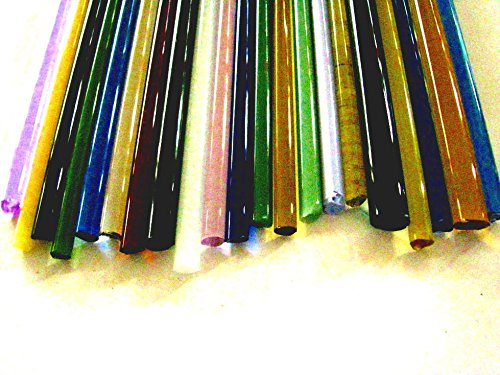 Devardi Glass Boro Rods, COE 33, Mixed Colors, 3 lbs borosilicate solid rods