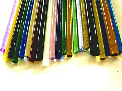 Devardi Glass Boro Rods, COE 33, Mixed Colors, 3 lbs borosilicate solid rods