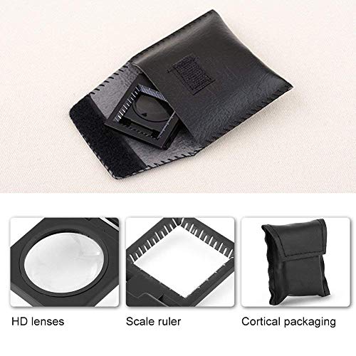 10X 28MM Pocket Magnifier Small Jewelers Loupe Folding Magnifying Glass - size: 3