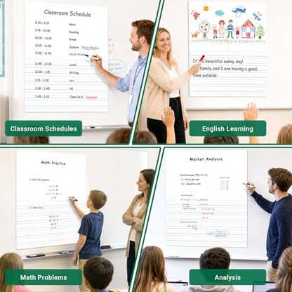 Giant Magnetic Draw Write Paper 24 x 28 in, Dry Erase Magnetic Lined Paper - size: Draw & Write Paper - 24 x 28 in