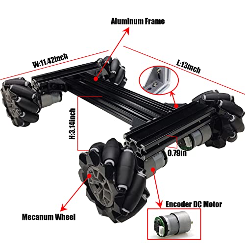 SmaringRobot Metal Robot Car Chassis Kit - color: Black