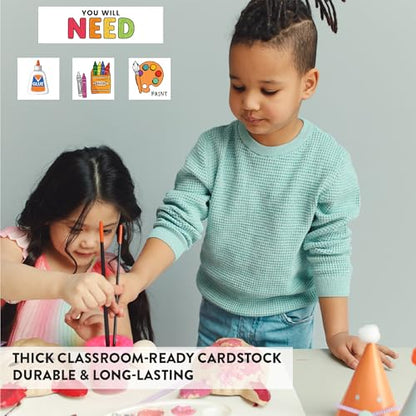 Andaz Press Visual Supply Cards Classroom Poster, You Will Need Visual Supply List for Student Independence, Classroom Directions, Supply Management, DIY 44 Cut Outs Printed on 8.5x11 Cardstock - color: Visual Supply Cards Sign