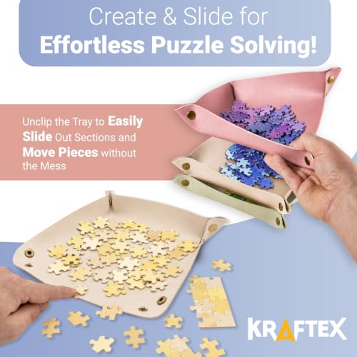 Puzzle Sorting Trays - 6X Puzzle Organizer for Sorting 1000 Pieces up to 4800 Pieces, Stackable Jigsaw Accessories for Adults - size: 6pk - Pastel