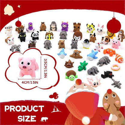 40 PCS 3D Printed Animal Figurines, Articulated Animal Figurines, Fidget Toys, Flexible Car Decor, Party Favor, Gifts for Girls and Boys, Office Desk Pets, Birthday Gifts, for Easter Basket Stuffers - style: Style IV