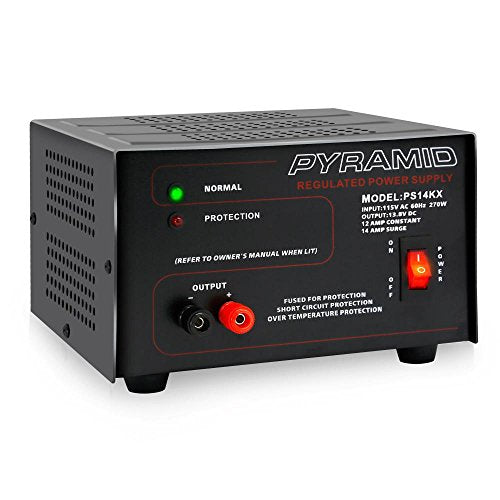 Universal Compact Bench Power Supply - 12 Amp Linear Regulated Home Lab Benchtop AC-to-DC 12V Converter