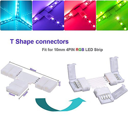 4 Pin LED Strip Connector Kit for10mm Wide LED Light Strip