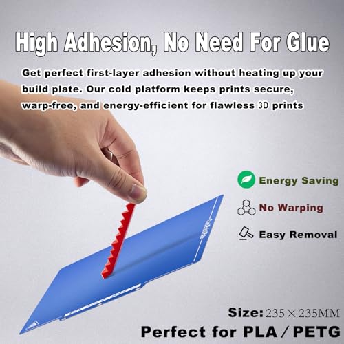 Cold Texture PEI Build Plate for AD5X/5M/5M Pro, Neptune 3 Pro/4 - size: 235x235mm(5M)