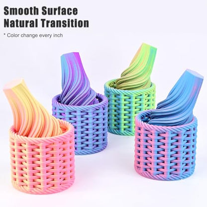 OVV3D PLA 3D Printer Filament Bundle, Matte Tri & Dual Color Filament - color: Blue Pink Purple Yellow
