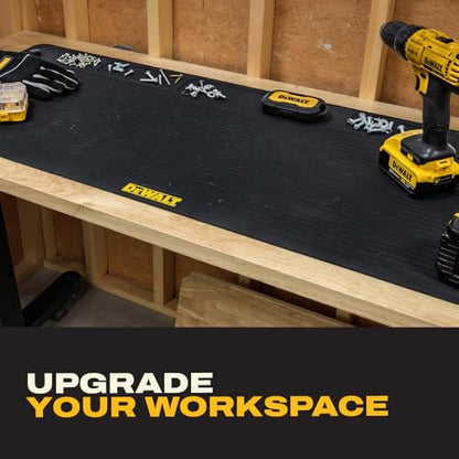 DEWALT Workbench Mat 18x48 in – Heavy Duty 3mm Silicone, Black
