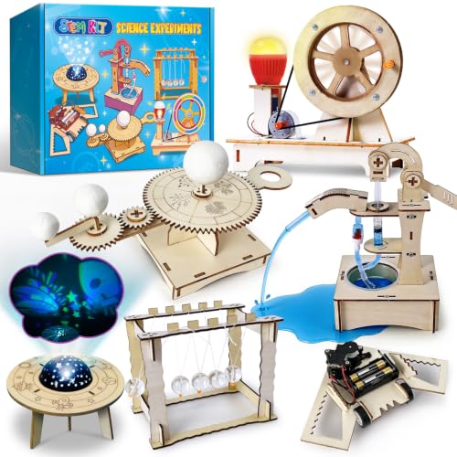 UNGLINGA STEM Science Kits for Kids Age 8-14, Physic Wood Craft Building