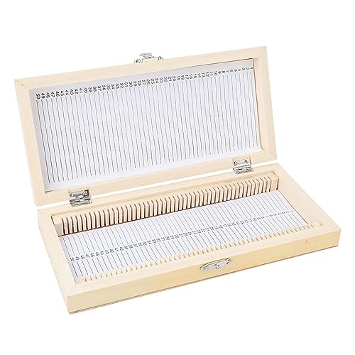 Microscope Slide Box, Wooden Slide Storage Box, Contains 50 Slides