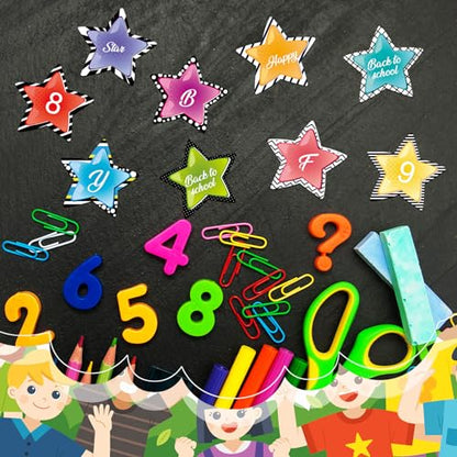 Kolldenn 72 Pcs Star Cutouts Paper 4" for Classroom Decor Teachers Craft - style: Star