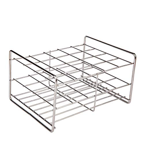 Stainless Steel Test Tube Rack,20 Place,5x4 Format,Wire Constructed,Outer Diameter Permitted of Tubes 29-31mm - size: 29-31mm 5×4