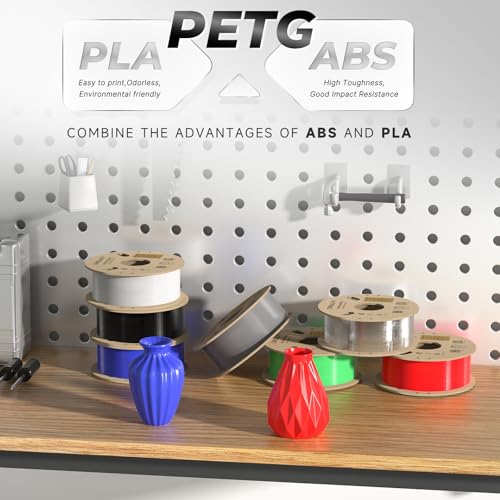 CREALITY Hyper PETG Filament 1.75mm 3D Printer Filament, Up to 600mm/s High Speed Rapid PETG, 1kg (2.2lb) Neatly Wound Cardboard Spool, Dimensional Accuracy ±0.03mm, Fit for Most 3D Printers, Black - color: 1kg Hyper Black Petg With Spool, size: 1.75 mm