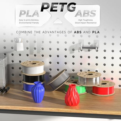 CREALITY Hyper PETG Filament 1.75mm 3D Printer Filament, Up to 600mm/s High Speed Rapid PETG, 1kg (2.2lb) Neatly Wound Cardboard Spool, Dimensional Accuracy ±0.03mm, Fit for Most 3D Printers, Black - color: 1kg Hyper Black Petg With Spool, size: 1.75 mm