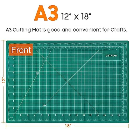 JIARON Self Healing Cutting Mat for Rotary Cutting, 12x18 Inch, Double Sided, 5 Layers, for Sewing, Crafts, Scrapbooking - color: 1PC