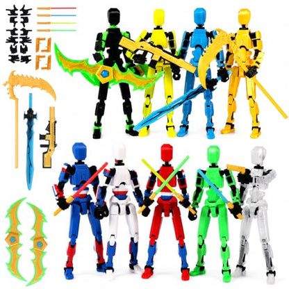 MerryXD 9 Pack Assembly Completed T13 3D Action Figure,Dummy Nova Titan Lucky 13 Action Figure 3D Printed Multi-Jointed Movable Toy - color: 9pack